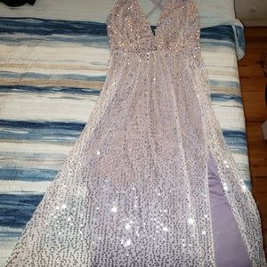 Lavender Sequin Maxi Dress